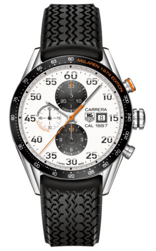 TAG Heuer Carrera Calibre 1887 43 Stainless Steel / White / McLaren 1974 Edition